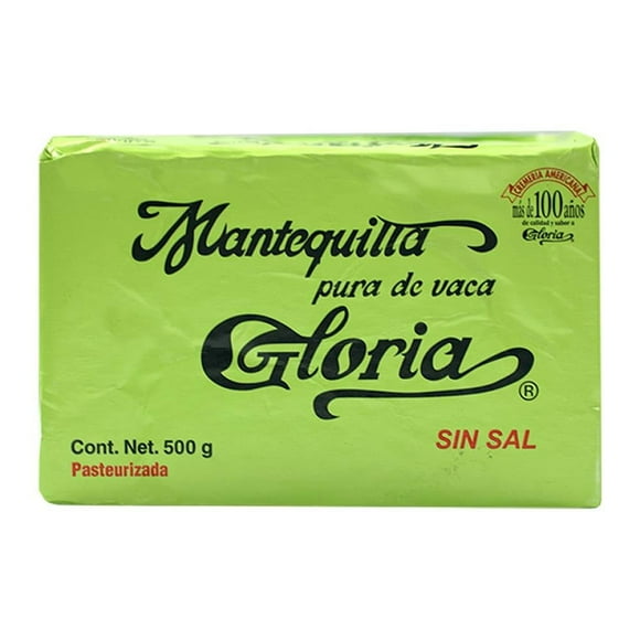 Mantequilla Gloria pura de vaca sin sal en barra 500 g