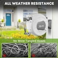 thumbnail image 6 of Gewna 1/2 in x 120 ft Retractable Wall Mounted Garden Hose Reel with 10 Pattern Nozzle, Any Length Lock, Slow Return System, 180°Swivel Bracket, 6 of 6