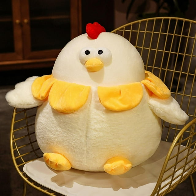 Cute Chick Stuffed Animal Decor Multifunctional Practical Breathable Gifts Throw Yellow 28cm