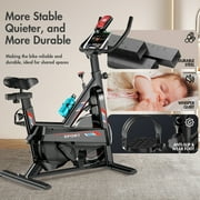 Arcon Exercise Bike, Indoor Cycling Bike, Stationary Bike for Home Cardio Gym with Silent Belt Drive, Workout Bike With Digital Display & Comfortable Seat, Black and Red
