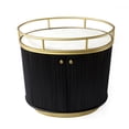 thumbnail image 2 of Shelter Home 31"Wx21"Dx31"H Oval Fluted Travertine Marble Wine Bar with Glass Shelf, 2 of 8