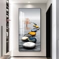 thumbnail image 2 of Nuevo lienzo de pintura de piedra zen dorada de Fengshui chino, arte de pared, carteles e impresiones de árboles ricos en oro para la decoración del hogar de la sala de estar, 2 of 5
