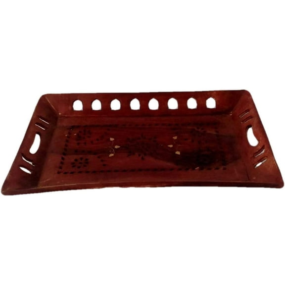 India Meets India Handicraft Wooden Serving Tray Serving Platter, Best Gifting, Made By Awarded Indian Artisan