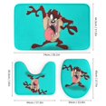 thumbnail image 3 of Juego de 4 cortinas de ducha Taz Mania con alfombrillas antideslizantes, tapa de inodoro y alfombrilla de baño, cortina de ducha impermeable con decoración de dibujos animados para baño con 12, 3 of 8