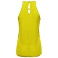 thumbnail image 2 of FashionOutfit Women's Solid Woven Strappy Top With Front Peep Hole, 2 of 3