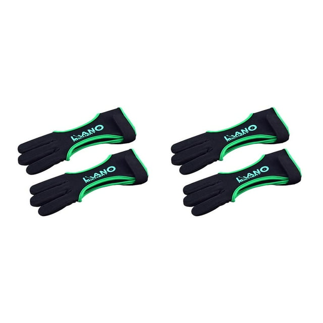 fastboy Archery Finger Guard Professional Adjustable Decorative Useful Three-finger Glove Convenient Practical Gloves Green M 2Set