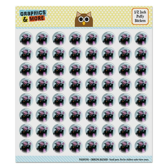 Sesame Street Vintage Count Von Count Puffy Bubble Dome Scrapbooking Crafting Sticker Set