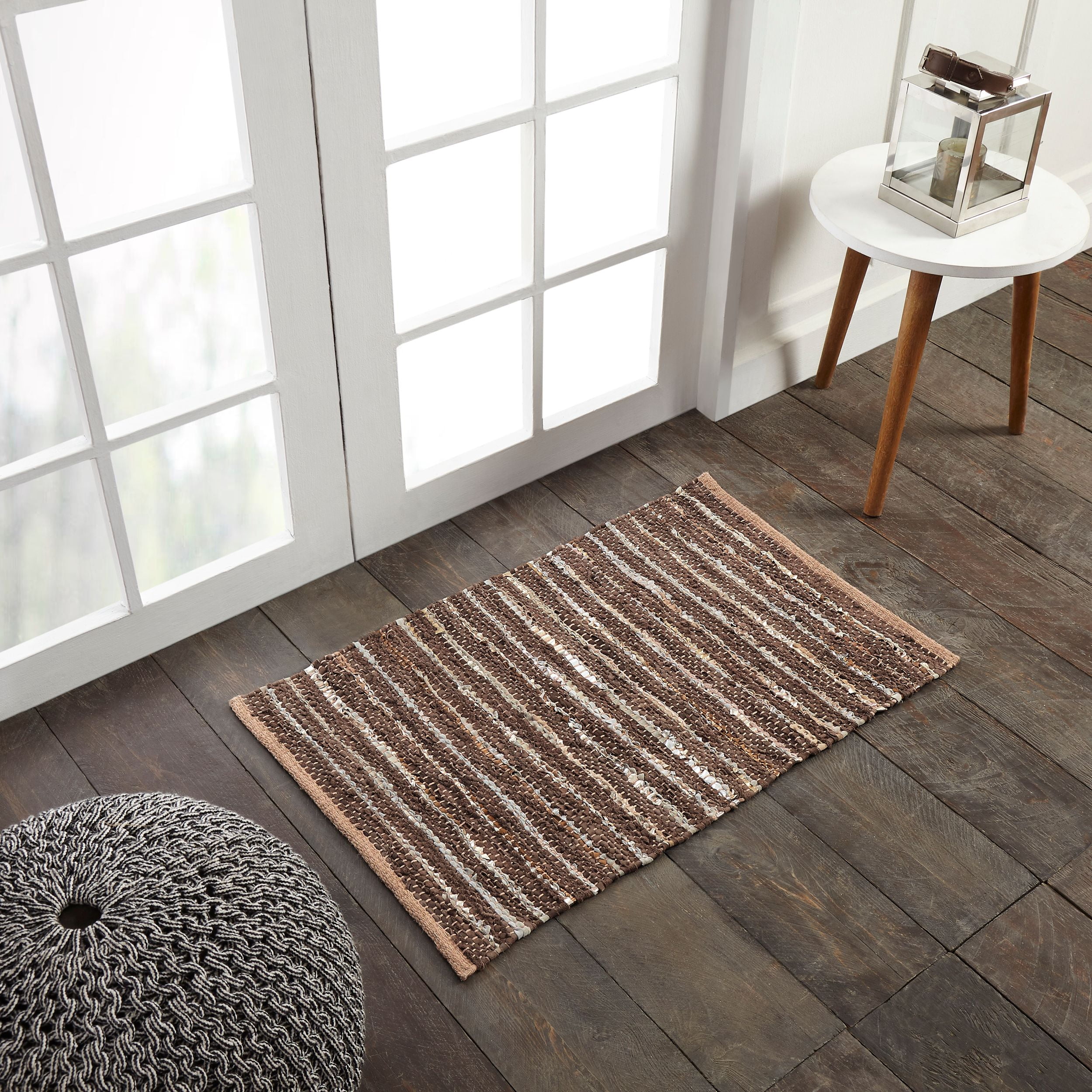 Impressions HandWoven Gentry Leather and Cotton Area Rug
