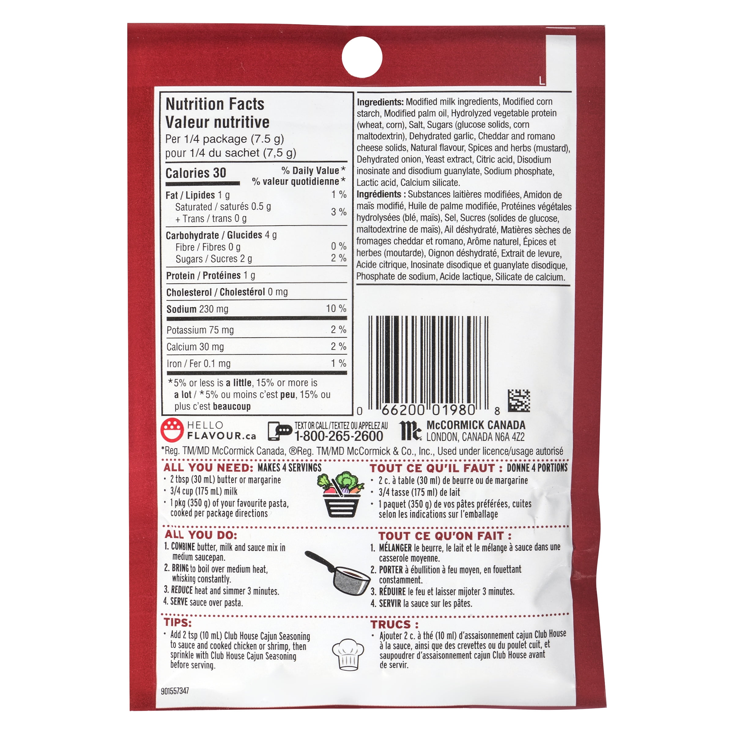 Club House Mélange à Sauce Alfredo Mélange à Sauce, Alfredo