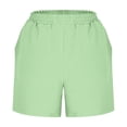 thumbnail image 6 of zfwon Co Ord Sets for Women 2 Piece Matching Set Solid Color Collared Button Down Shirts & Elasticated Waist Shorts with Pocket Casual Co Ord Outfits Summer Wear, 6 of 7