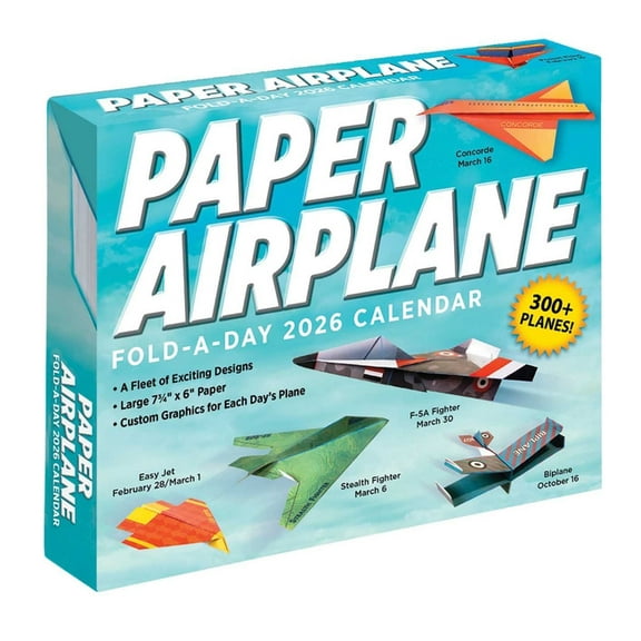Paper Airplane 2026 Fold-A-Day Calendar, (Paperback)