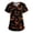 Black, variant on Halloween Scrub Tops for Women Plus Size Funny Print V Neck Loose Trendy Scrubs Cute Halloween Printed Holiday Nurse Uniform Shirts with Pockets Gray 2XL