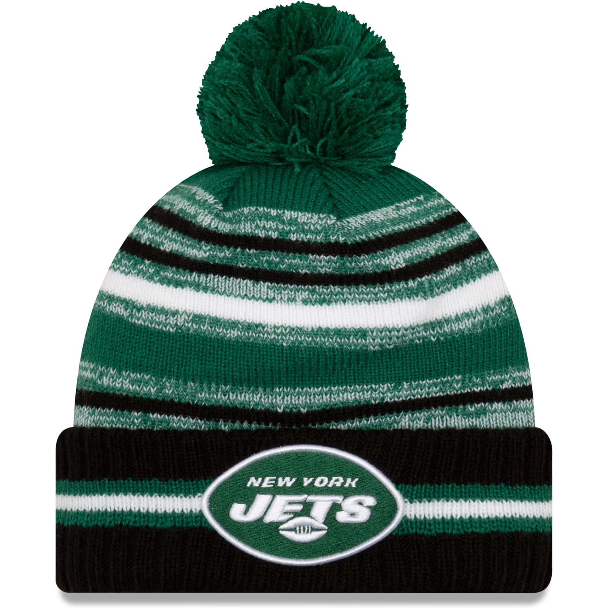 New York Jets Retro Sideline Cold Weather Cuffed Knit Beanie Cap Hat Green TOB 