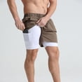 thumbnail image 6 of LYMAYTER S-3XL Men's Quick-Drying Shorts Sports Double Layer Stretch Shorts, 6 of 8