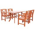 thumbnail image 2 of Vifah Malibu 5 Piece Patio Dining Set in Natural, 2 of 6