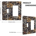 thumbnail image 4 of Nadoabtm Outlet Covers Paisley Pattern Flower Cashew Flower Plant 1 Toggle 1 Rocker Combination Decorative Wall Plate Light Switch Cover Plate Electrical Switch Plates for Bedroom Home Decor, 4 of 8