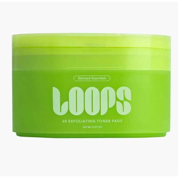 LOOPS Tónico exfoliante para el cuidado de la piel coreano - Refina la superficie y reequilibra la piel - Cuidado de la piel iluminador y antienvejecimiento - Almohadilla de bambú preempapada - Almoha
