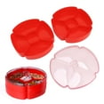 thumbnail image 4 of Divided Serving Dish, Food Storage Multipurpose Healthy Divided Serving Tray With Transparent Lod For Snacks Red,Pink,Blue, 4 of 8