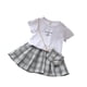 thumbnail image 5 of Sonducket Camiseta de verano para niña, conjunto de con cintura elástica, viaje, senderismo, evento, niños, camisetas de cuello , Kit de ropa, Type8 NO8, 5 of 6