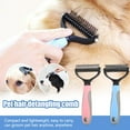 thumbnail image 2 of Pet Comb Double Untie Knot Rake Pet Dog Brush Hair Grooming Tool, 2 of 4