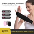 thumbnail image 2 of GHSDFBB Support de Poignet Compression Attelle de Poignet Élastique Ajustable Soutien du Canal Carpien pour Sports Protection, Entraînement Physique, Arthrite, Tendinite Soulagement de la Douleur Taille Unique pour Main Gauche Ou Droite, 2 of 7