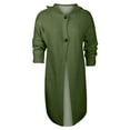 thumbnail image 4 of IROINNID Women's Casual Mid-Length Solid Color Cardigan Long Sleeve Outwear, Green, 4 of 7