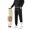 Black, variant on Men’s Fleece Lined Jogger Pants Quilted Insulation Elastic Waistband Drawstring Adjustable Fit Casual Style Sweatpants