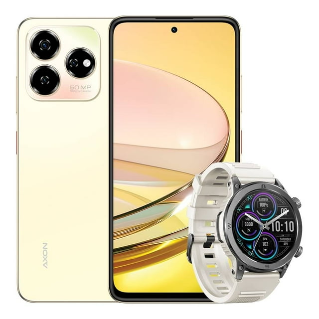 Smartphone ZTE Axon 60 + Smartwatch 256 GB Dorado Telcel