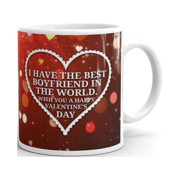 I Have The Best Boyfriend Happy Valentine's Day Coffee Tea Ceramic Mug Office Work Cup Gift11 Oz