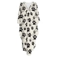 thumbnail image 4 of Xoenoiee Dog Paw Pattern Kaftan Dresses Plus Size V-Neck Women's Swimwear Cover Up Batwing Sleeves Mumu Caftan Long Maxi Beach Dress with Side Slits, 4 of 7