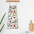 thumbnail image 5 of Naloa 1Pack Adjustable Bib Apron Waterdrop Resistant Cooking Kitchen Aprons for Women Men Chef, Aabstract Eyes Print, 5 of 5