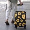 thumbnail image 3 of Black Sunflower Butterfly Pattern Luggage Cover Fashion Suitcase Cover Baggage Covers Fit 25-28 Inch Luggage (Go Travel), 3 of 5