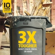Rubbermaid Commercial Products Rubbermaid Commercial Round Brute Container Plastic 32 gal Dark Green 2632DGR — Home & Garage Storage, Stackable Design