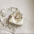 thumbnail image 3 of Bolso de viaje para mujer Bolso de hombro plisado de color sólido Monederos de gran capacidad (Beige) Ndcxsfigh  Para Estrenar, 3 of 8