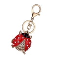 thumbnail image 2 of Ladybird Rhinestone Keychain Car Keyring Purse Bag Pendant Decoration Hanging Ornament Creative Gift, 2 of 9