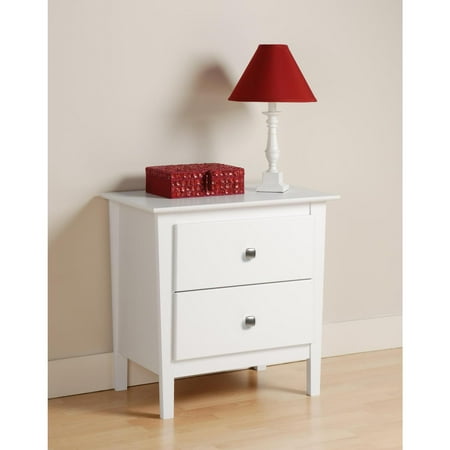 Berkshire 2 Drawer Night Stand - Color:Espresso-Color:White