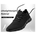 thumbnail image 2 of BUBUDENG Mens Walking Sneakers Athletic Shoes Breathable Knit Casual Shoes 6.5 Black Trainers Lightweight, 2 of 8
