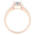 thumbnail image 4 of Halo Engagement Ring for Women - 1.86ct Simulated Diamond in 14K Rose Gold Promise Ring, 4 of 6