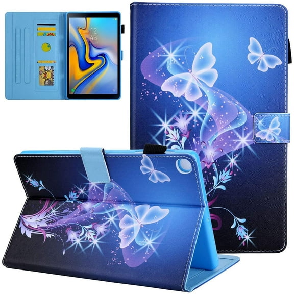 Allytech Case for Samsung Galaxy Tab A 8.0 T290 T295 T297 2019 Released, Slim Fit PU Leather Shockproof Protective Flip Cover for Galaxy Tab A 8.0 T290, Butterfly