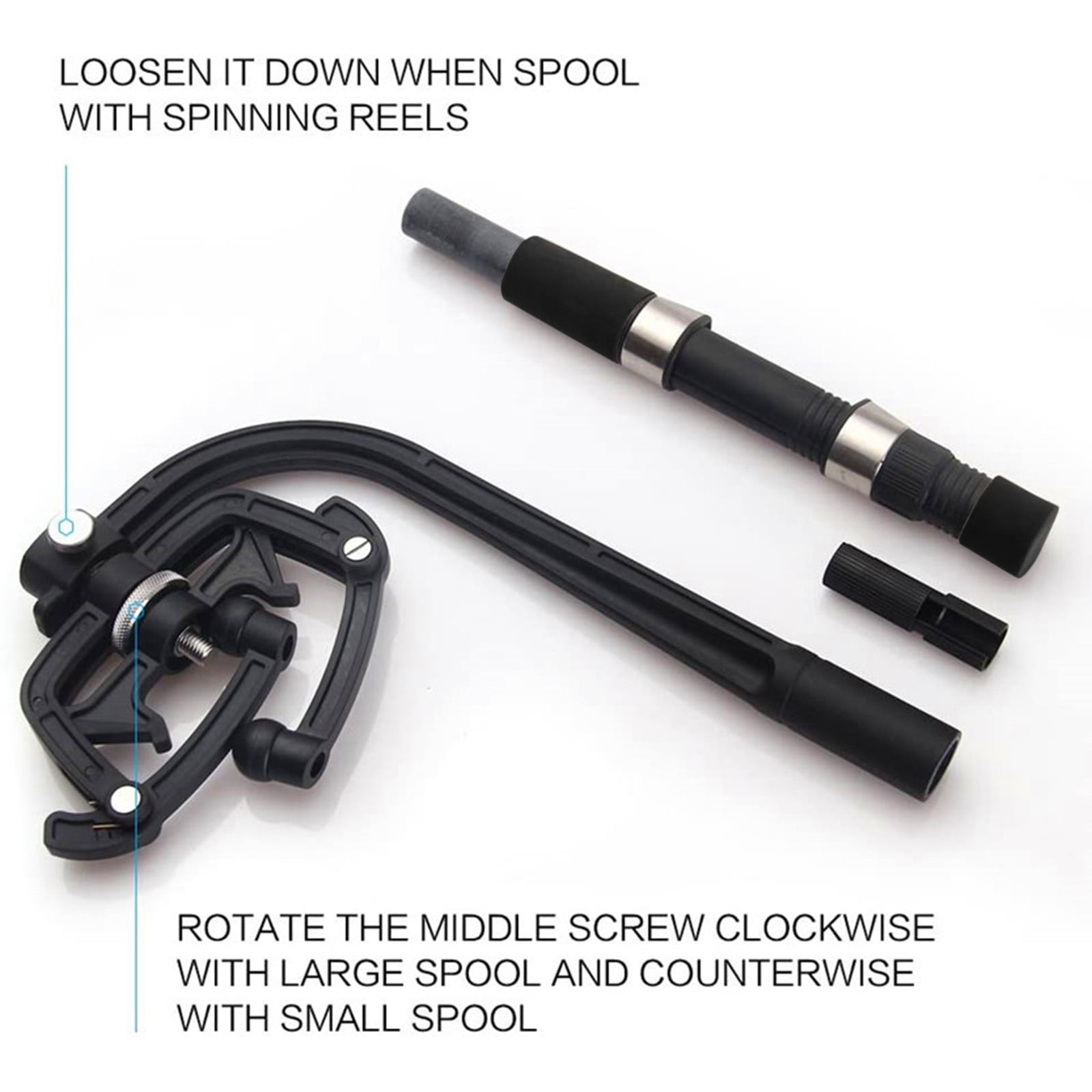 Cadorn Fishing Line Winding Spooler System with Spinning Reel - Effortless Line Spooling