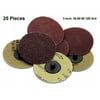 25 Pieces Of 3 Inch Roll Lock Sanding & Grinding Discs - For Rotary Tools, Die Grinder, Drill, Carpenters, Woodworking, Paint Surface Prep, & Finishing Jobs - By Katzco