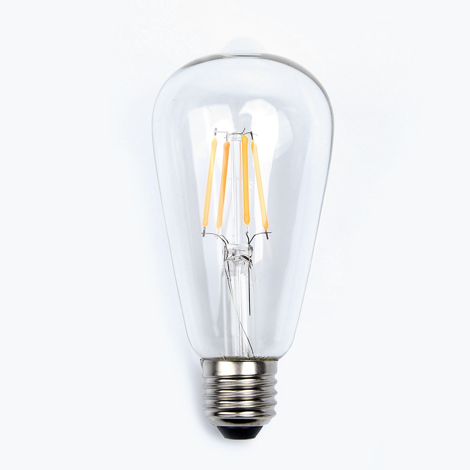 QXKE LED Filament Light Bulb 2W-8W ST64 E27 Vintage Retro Non-Dimmable, White -