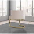 thumbnail image 3 of Fauteuil d'Appoint en Velours Beige avec Base Chromée Dorée - 1 Fauteuil, 3 of 3