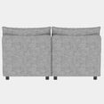 thumbnail image 4 of Modern Loveseat Sofa with Deep Seat & Storage Ottoman,Chenille Chaise Longue Sofa Bed for Small Spaces,Living Room,Bedroom,Grey, 4 of 8