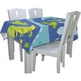 thumbnail image 4 of Coolnut 60"x60" Cartoon Dinosaurs Tablecloth, Modern Table Cover for Home Decoration, Spill Proof Cloth Washable for Dinner Picnic, 4 of 6