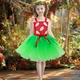 thumbnail image 2 of Ulitacool Dresses For Girls Round Neck Sleeveless Tutu Dress Outfit Party Outfit Tropical Luau Theme Sundress Lovely Playsuit Green 6-7 Years, 2 of 5