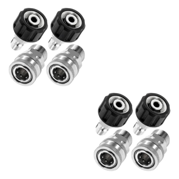 Juego de 4 Adaptadores de Lavadora a Presión Inteprter Plateado 14 mm 3.4 Piezas