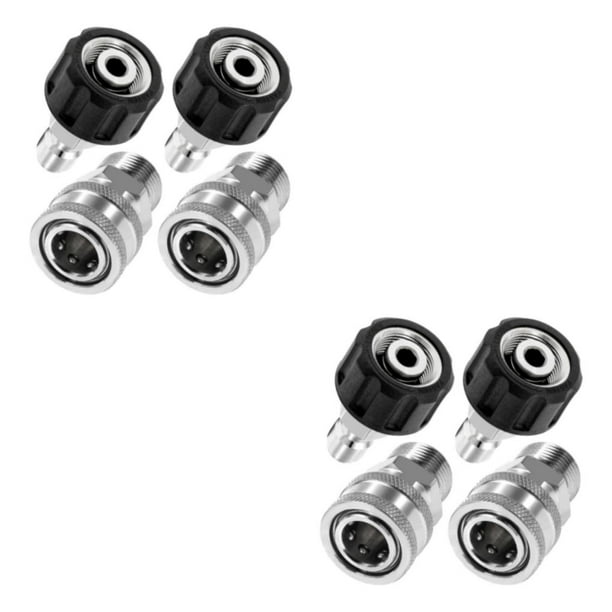 Monstrate 4x Conexiones sin fugas Conjunto de juntas de tubería de agua para accesorios de de agua Máquina de limpieza de seguridad Accesorios plateado 14 mm 3.4 piezas 2Conjunto