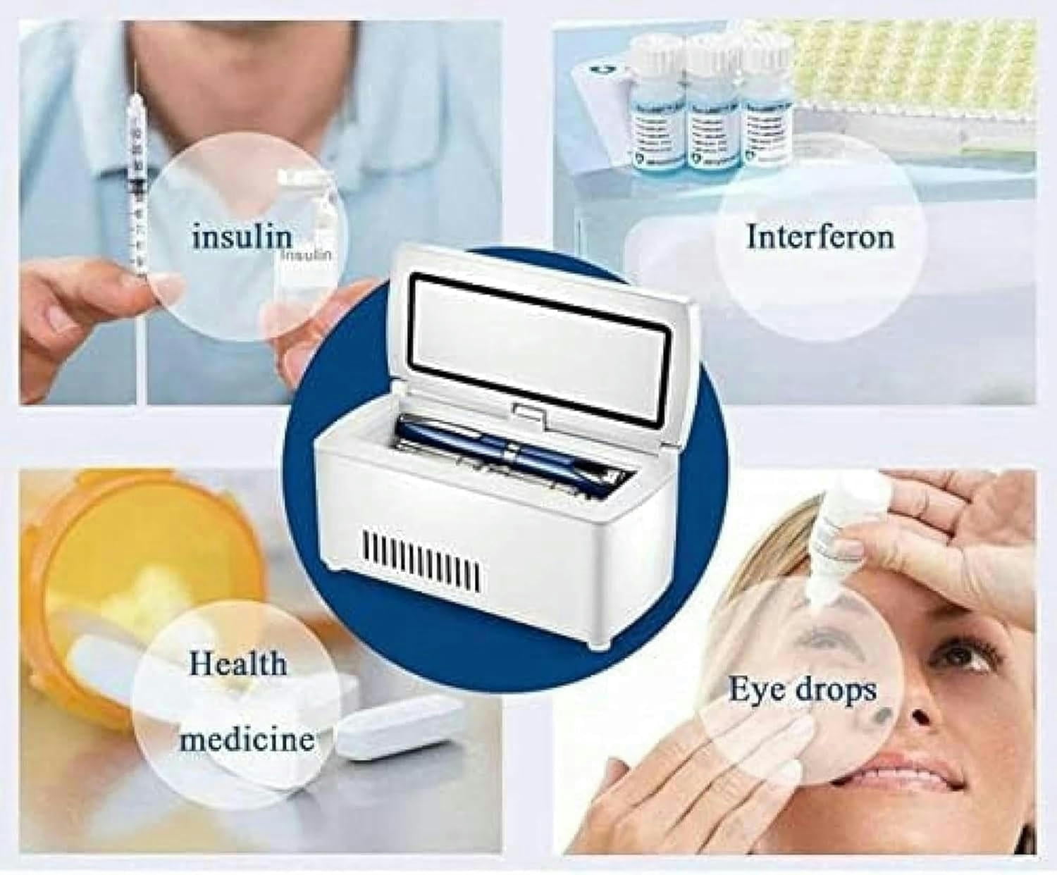 GXCZ Diabetes Mini Refrigerator Insulin Refrigerator Portable Medicine Refrigerator Compact Car Travel Medicine Refrigerator 2-8  Refrigerator