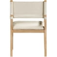 thumbnail image 2 of Bowery Hill Contemporary Cream Linen Textured Fabric Dining Arm Chair, 2 of 8